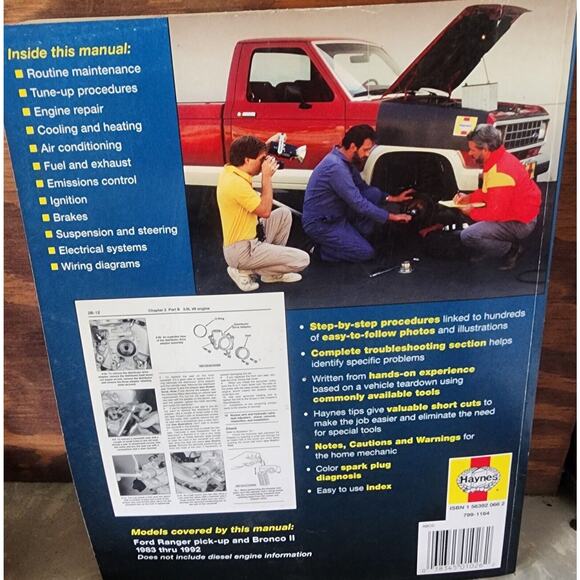 Haynes 36070 Repair Manual for Ford Ranger & Bronco II 2WD 4WD 1983 - 1992 - Picture 6 of 6